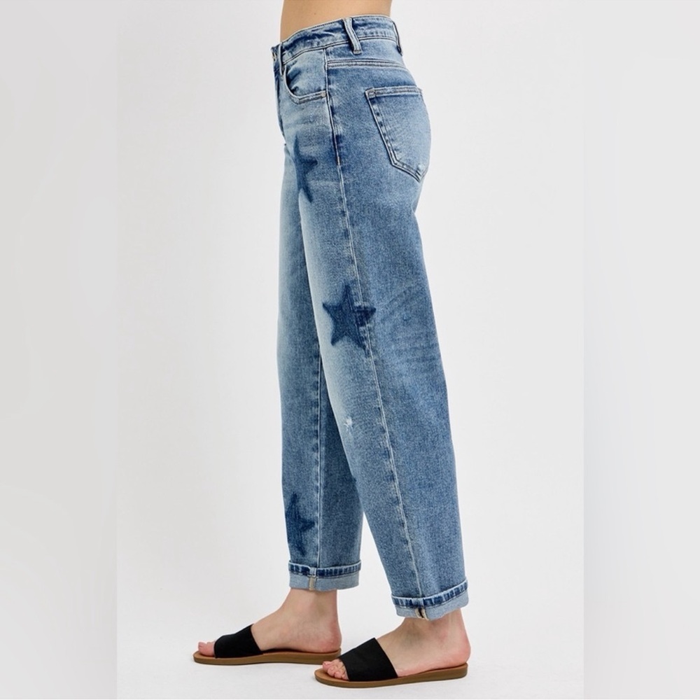 Women's Blue Star Straight Leg Jeans size 27 - Picture 2 of 9